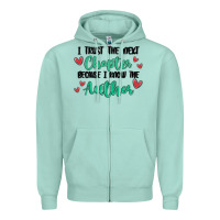 Seafoam capter author Zipper Hoodie - MaliasSmallBusiness