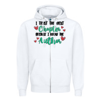 White capter author Zipper Hoodie - MaliasSmallBusiness
