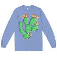 Colony Blue texas prickly pear cactus Long Sleeve Tee - Artiststas