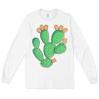 White texas prickly pear cactus Long Sleeve Tee - Artiststas