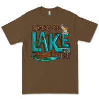 Cacao living on lake time Premium Tee - texasbilliewilder