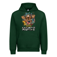 Forest Green Just a little moody baby cow Urban Hoodie - HowdyJamesFarm