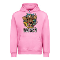 Fuchsia Pink Just a little moody baby cow Urban Hoodie - HowdyJamesFarm