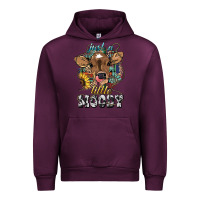 Mauve Wine Just a little moody baby cow Urban Hoodie - HowdyJamesFarm