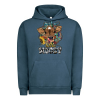 Pigment Midnight Navy Just a little moody baby cow Urban Hoodie - HowdyJamesFarm