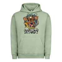 Pigment Oil Green Just a little moody baby cow Urban Hoodie - HowdyJamesFarm