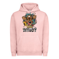 Pigment Salmon Just a little moody baby cow Urban Hoodie - HowdyJamesFarm