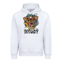 White Just a little moody baby cow Urban Hoodie - HowdyJamesFarm