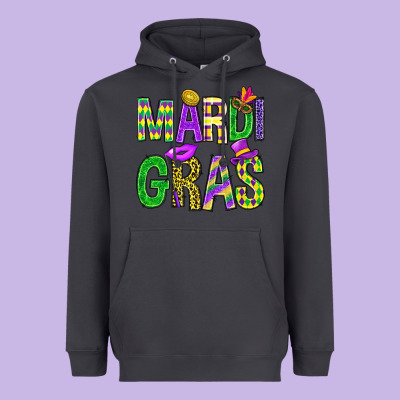 Western Mardi Gras Heavyweight Hoodie Designed By Bundleandbundleshop
