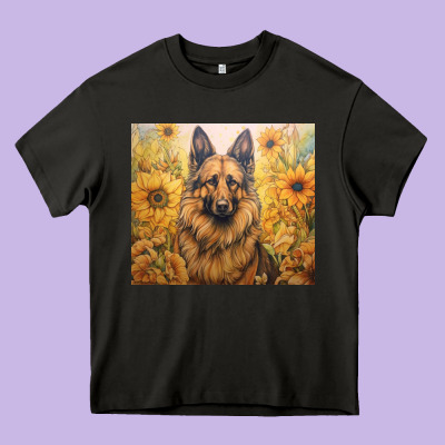 German Shepherd Heavy Core Tee Designed By Unal Design
