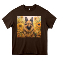 Chocolate Brown german shepherd Heavy Core Tee - Unal Design