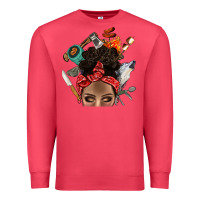 Cardinal Wild Camping Afro Messy Bbs Premium Sweatshirt - BundleAndBundleShop
