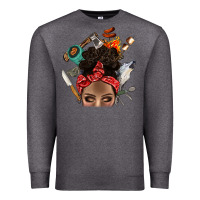 Charcoal Heather Wild Camping Afro Messy Bbs Premium Sweatshirt - BundleAndBundleShop