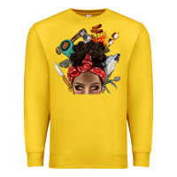 Lemon Wild Camping Afro Messy Bbs Premium Sweatshirt - BundleAndBundleShop