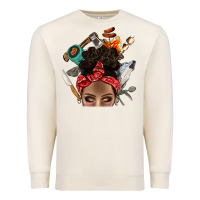 Sandshell Wild Camping Afro Messy Bbs Premium Sweatshirt - BundleAndBundleShop