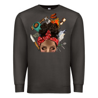Smoke Wild Camping Afro Messy Bbs Premium Sweatshirt - BundleAndBundleShop