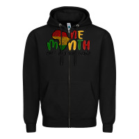 Black one month cant hold our history Zipper Hoodie - MaliasSmallBusiness
