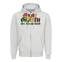 Dove Grey one month cant hold our history Zipper Hoodie - MaliasSmallBusiness