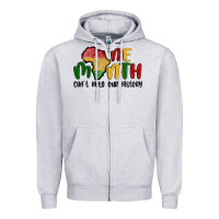 Heather Grey one month cant hold our history Zipper Hoodie - MaliasSmallBusiness