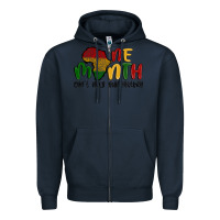 Navy one month cant hold our history Zipper Hoodie - MaliasSmallBusiness
