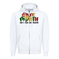 White one month cant hold our history Zipper Hoodie - MaliasSmallBusiness