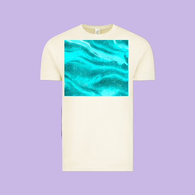 Turquoise Glitter Vintage Tee Designed By Jahusdesignshop