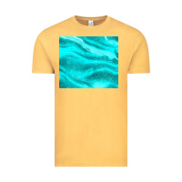 Vintage Mustard turquoise glitter Vintage Tee - JahusDesignShop