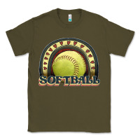 Army Green softball rainbow Classic Tee - JahusDesignShop