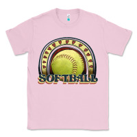 Bubblegum Pink softball rainbow Classic Tee - JahusDesignShop