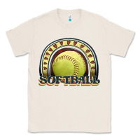 Natural softball rainbow Classic Tee - JahusDesignShop
