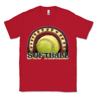 Red softball rainbow Classic Tee - JahusDesignShop