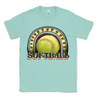 Seafoam softball rainbow Classic Tee - JahusDesignShop