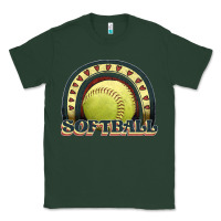 Sports Green softball rainbow Classic Tee - JahusDesignShop