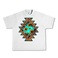 Lunar Rock aztec leopard turquoise sunflower Urban Heavy Tee - JahusDesignShop