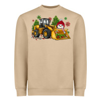Mushroom christmas bulldozer snowman Heavyweight Sweatshirt - JahusDesignShop