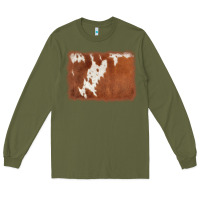 Army Green cowhide background Long Sleeve Tee - AdoDesignShop