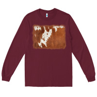Burgundy cowhide background Long Sleeve Tee - AdoDesignShop