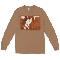 Toasted Coconut cowhide background Long Sleeve Tee - AdoDesignShop