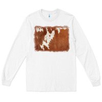 White cowhide background Long Sleeve Tee - AdoDesignShop