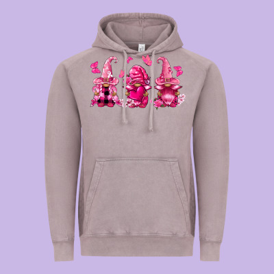Breast Cancer Gnomies Vintage Hoodie Designed By Fadigitalartstudio