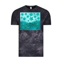 Cloud Black turquoise glitter star Vintage Tee - JahusDesignShop