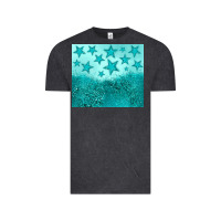 Vintage Black turquoise glitter star Vintage Tee - JahusDesignShop
