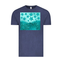 Turquoise Glitter Star Vintage Tee | Teevron