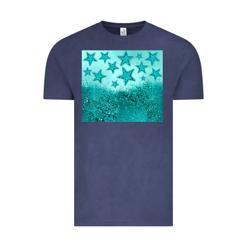 Turquoise Glitter Star Vintage Tee by JahusDesignShop | Teevron