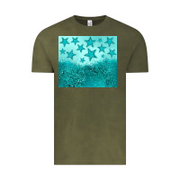 Vintage Olive turquoise glitter star Vintage Tee - JahusDesignShop