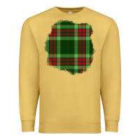 Antique Gold Christmas Tartan Patch Premium Sweatshirt - BundleAndBundleShop