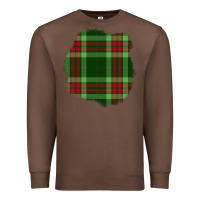 Chestnut Christmas Tartan Patch Premium Sweatshirt - BundleAndBundleShop