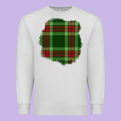 Christmas Tartan Patch Premium Sweatshirt Designed By Bundleandbundleshop