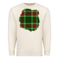 Sandshell Christmas Tartan Patch Premium Sweatshirt - BundleAndBundleShop