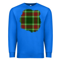 True Royal Christmas Tartan Patch Premium Sweatshirt - BundleAndBundleShop